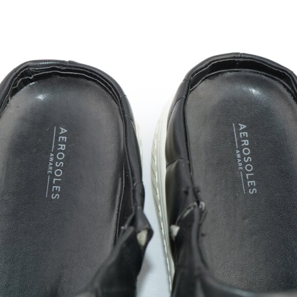 Aerosoles Womens Ella Mules Size 9 Black Quilted Vegan Slip On Casual Comfy Shoe - Picture 9 of 13